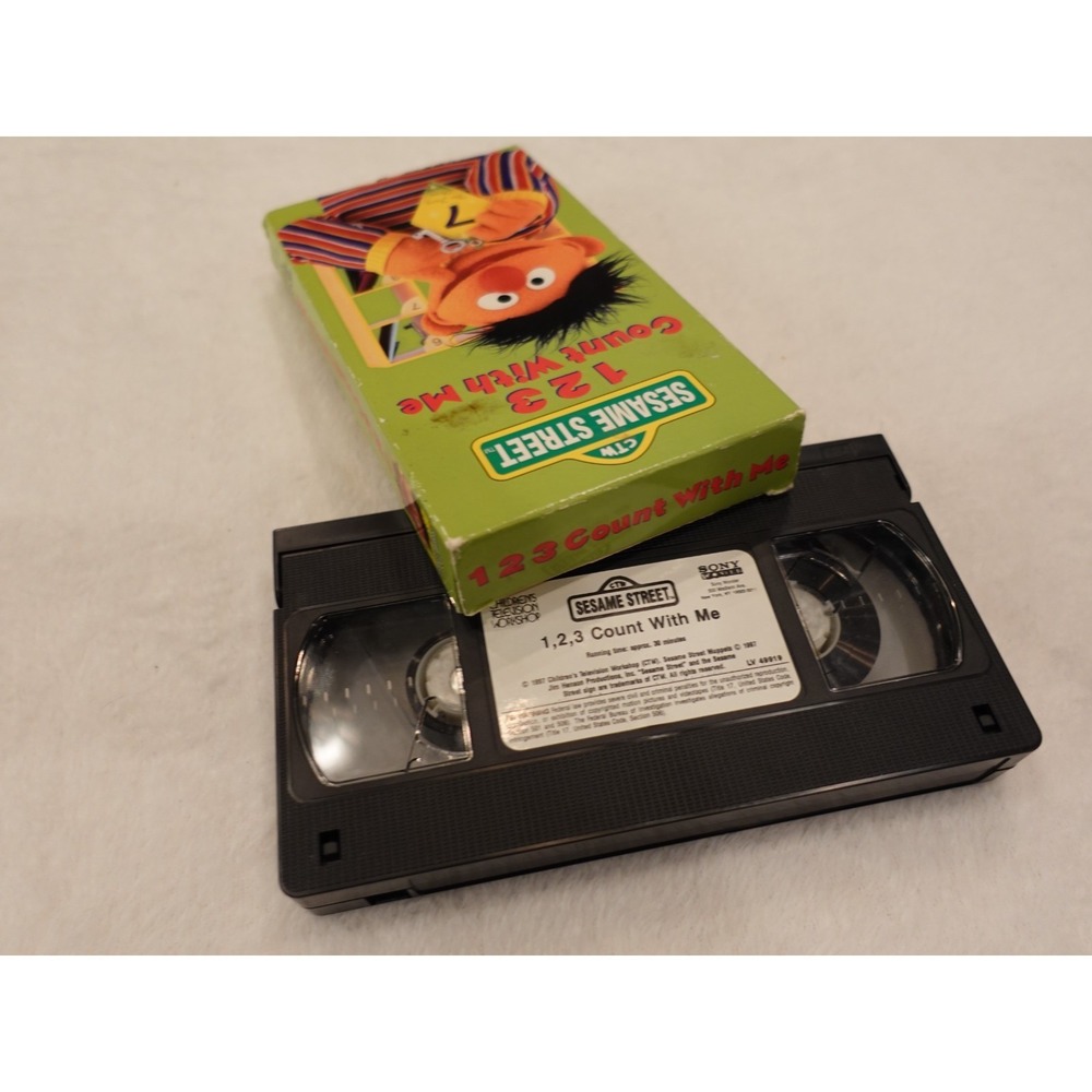 Sesame Street 123 Count With Me VHS Tape 1997 Sony Wonder Elmo Ernie Counting - Picture 4 of 9